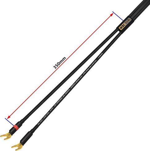 أفضل كابلات في العالم 8 أقدام WBC-Gold-Gold-LocAP-SPKR-14 AWG-باكسيات منخفضة-انخفاض الحث-نقاء عالي OFC-زوج مكبر صوت Audiophile HIFI مع سدادات موز Gold Gold in Kuwait