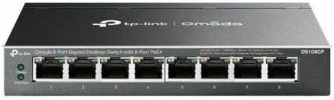 TP Link 282053 TP-Link Switch DS108GP OMADA 8-PORT GIGABIT STILD SWITCH مع 8-PORT POE+ in Kuwait