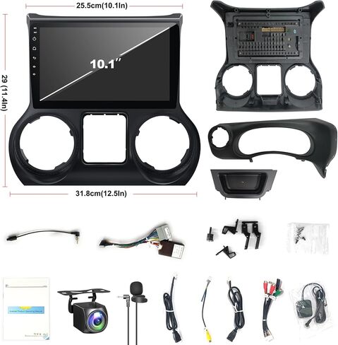 ترقية Radio Android 13 Car Radio لجيب Wrangler (2011 2012 2013) ، راديو سيارة 10.2 بوصة مع Carplay & Android Support GPS التنقل ، كاميرا النسخ الاحتياطي ، FM/RDS Radio in Saudi Arabia