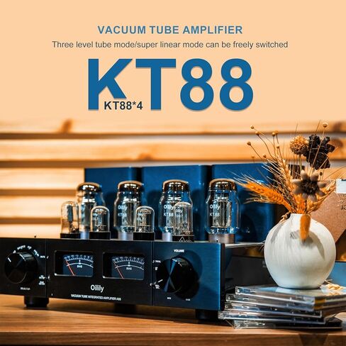A88 kt88 x4 ac4 amplifier ، 45W+45W Class AB ، أنبوب الفراغ المدمج مضخمًا ثلاثيًا ووضعًا خطيًا للغاية ، صوت عالي الدقة لـ Audiophiles (أسود) in Saudi Arabia