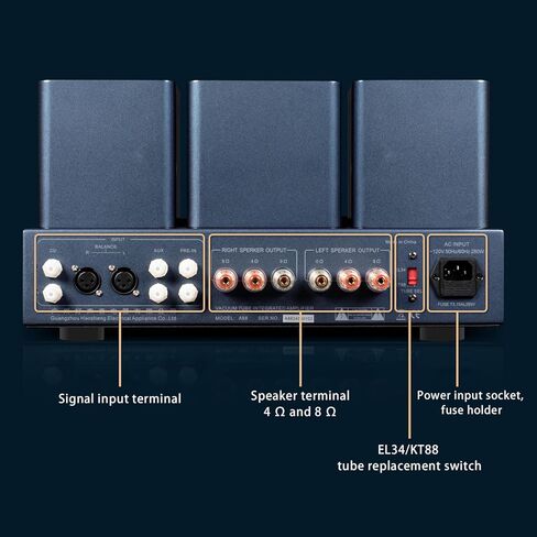 A88 kt88 x4 ac4 amplifier ، 45W+45W Class AB ، أنبوب الفراغ المدمج مضخمًا ثلاثيًا ووضعًا خطيًا للغاية ، صوت عالي الدقة لـ Audiophiles (أسود) in Saudi Arabia