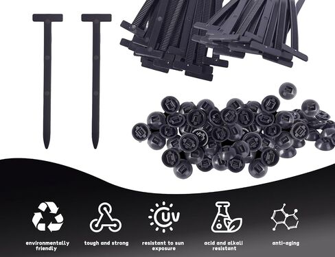 200pcs علاقات الكابلات العالمية للنايلون ، قوة شد 11 رطل الشد ، وربط zip المقاومة للأشعة فوق البنفسجية وإثبات الزيوت مع مقاطع مشبك للسيارات والمنزل والحديقة وإصلاح DIY وتنظيمها in Saudi Arabia