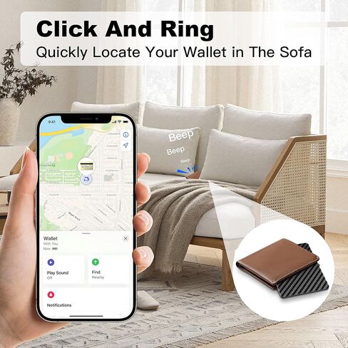 بطاقة تعقب المحفظة (iOS فقط) ، تتبع محفظة بطاقة ذكية قابلة لإعادة الشحن لـ Apple Find ، Thin Bluetooth Tracking Card Tracker ، Finder Key for Keys ، حقائب ، جواز سفر ، ألياف الكربون أسود in Kuwait