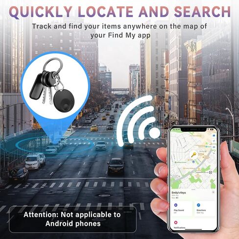 علامة تعقب الذكية ، مكتشف عنصر GPS متوافق مع Apple Find My ، IP67 مقاومة للماء محدد للمفاتيح ، المحافظ ، الأمتعة ، iOS فقط (4 عبوات) in Kuwait