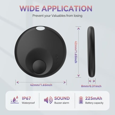 علامة تعقب الذكية ، مكتشف عنصر GPS متوافق مع Apple Find My ، IP67 مقاومة للماء محدد للمفاتيح ، المحافظ ، الأمتعة ، iOS فقط (4 عبوات) in Kuwait