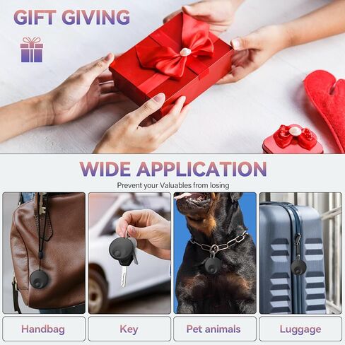 علامة تعقب الذكية ، مكتشف عنصر GPS متوافق مع Apple Find My ، IP67 مقاومة للماء محدد للمفاتيح ، المحافظ ، الأمتعة ، iOS فقط (4 عبوات) in Kuwait