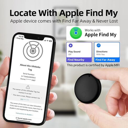 Air Tracker Tags 4 Pack, Seamlessly Works with Apple Find My (iOS Only),Multi-Use Item Finder for Keys/Wallets/Luggage/Backpacks/Suitcases–Organize & Secure Your Essentials (Not for Android) in Saudi Arabia
