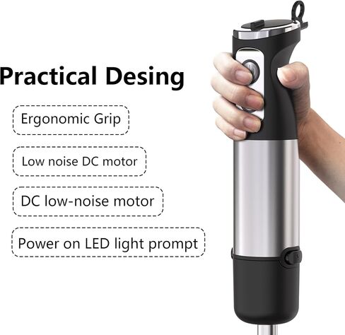 غمر الخلاط المحمول باليد للمطبخ ، 3 في 1 خلاط يدوي كهربائي محمول ، خلاط مستحلب يدوي عصا مع خفقت وحليب لخطأ الأطفال ، عصير ، هريس ، حساء ، صلصات in Kuwait