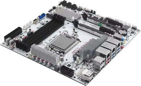 W680 Micro ATX Mainboard LGA1700 ، 12 Bay NAS Motherboard ، 4 X ECC UDIMM DDR5 ، Barebone ، 3 LAN (VPRO 2.5GB + 10GB + 2.5GB) ، 3 X M.2 NVME SLOT ، 2 X PCIE X16 in Kuwait