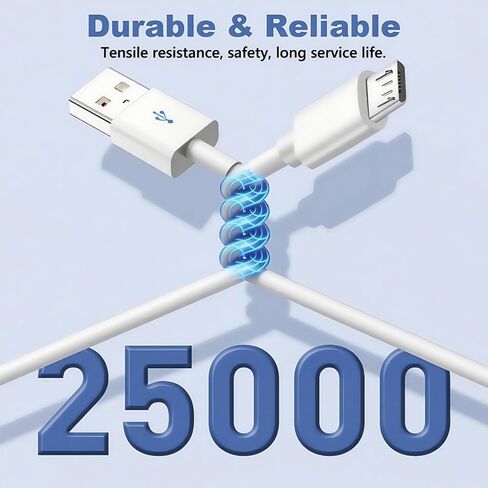 USB A إلى Micro USB Cable 10ft USB كتلة شحن 5V 2A محول الطاقة متوافق مع Tab Samsung Galaxy Tab A ، E ، S ، S2 ، 3 ، 4 ، 7.0 "8.4" 8.4 "9.6" 9.7 "10.1" in Kuwait