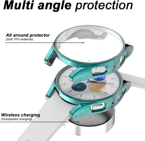 Rc-Z [4-Pack] for Samsung Galaxy Watch 7 40mm Screen Protector Case, Protective Soft TPU Face Cover Replacement Bumper Accessories for Galaxy Watch 7 40mm Women Men in Saudi Arabia