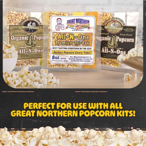 آلة الفشار كريم الأساس 639140OGQ من Great Northern Popcorn مع عربة، 8 أونصة، أسود in Kuwait