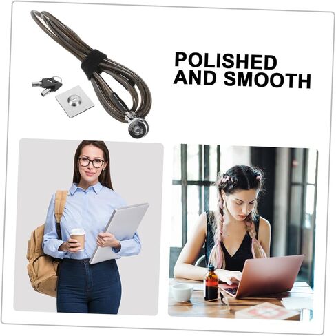 DOITOOL 2m Creative Thickened Laptop Lock Buckle Security Cable for Home Office Use Protects Notebook and Desktop Devices from Theft in Saudi Arabia
