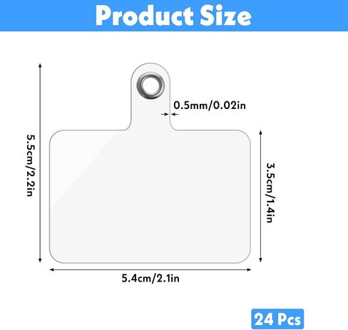 24 PCS Phone Lanyards Tabs ، علامة تبويب حبل شفافة للهاتف المحمول ، حامل سحر الهواتف الشاملة ، علامة تبويب حبل الهواتف المحمولة للهواتف المحمولة السلامة ، حامل مفاتيح الهاتف غير اللصق للرجال حالات الهواتف الذكية للرجال in Kuwait