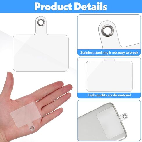24 PCS Phone Lanyards Tabs ، علامة تبويب حبل شفافة للهاتف المحمول ، حامل سحر الهواتف الشاملة ، علامة تبويب حبل الهواتف المحمولة للهواتف المحمولة السلامة ، حامل مفاتيح الهاتف غير اللصق للرجال حالات الهواتف الذكية للرجال in Kuwait
