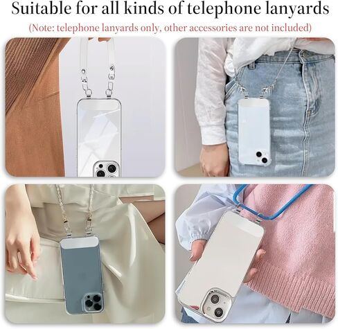 2 PCS TOTER TOTER TABER MOBILEPHONE SAFENT STRAP 2 Way Metal Double Head Head Head Patch Strap Siter Insert Remote Control Tether Lanyards بدون مادة لاصقة فقط للحالة ذات الثقوب المزدوجة in Saudi Arabia
