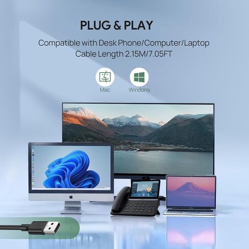 سماعة Yealink UH42 USB-A أحادية مع MIC لجهاز الكمبيوتر الشخصي ، وفرق سماعات الرأس السلكية معتمدة ، وميكروفون إلغاء الضوضاء ، وأجهزة التحكم في الخط ، طوال اليوم الراحة in Saudi Arabia