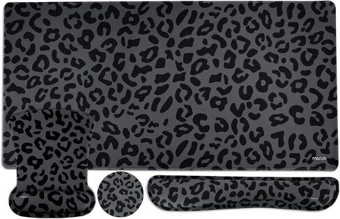 Mossoo Wrist Rest Prepond for Mouse Pad & Keyboard Set ، Mortonomic Large Leopard Lepard Desk Set & Coaster Set ، Mousepad & Pain Reservan in Saudi Arabia