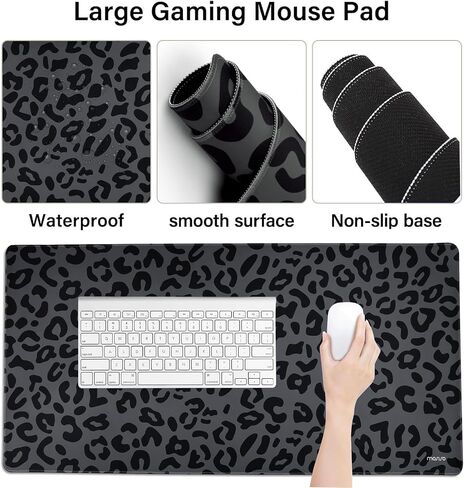 Mossoo Wrist Rest Prepond for Mouse Pad & Keyboard Set ، Mortonomic Large Leopard Lepard Desk Set & Coaster Set ، Mousepad & Pain Reservan in Saudi Arabia