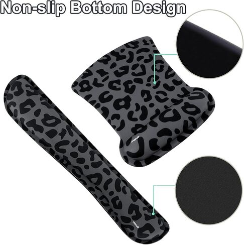 Mossoo Wrist Rest Prepond for Mouse Pad & Keyboard Set ، Mortonomic Large Leopard Lepard Desk Set & Coaster Set ، Mousepad & Pain Reservan in Saudi Arabia
