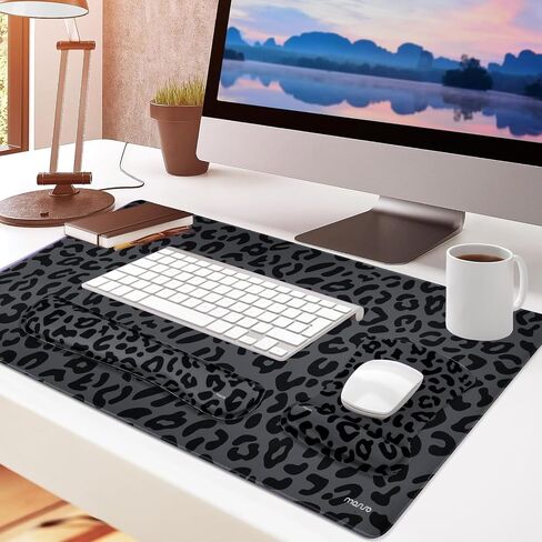 Mossoo Wrist Rest Prepond for Mouse Pad & Keyboard Set ، Mortonomic Large Leopard Lepard Desk Set & Coaster Set ، Mousepad & Pain Reservan in Saudi Arabia