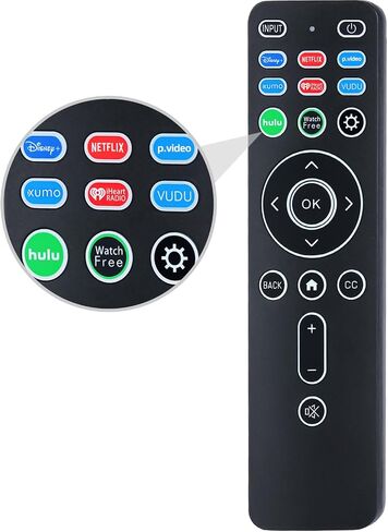 Universal Replacement Remote XRT260 for All Vizio Smart TVs with Shortcut Buttons Disney, Netflix, Prime Video, Hulu, XUMO, VEDU, iHeart Radio and More. in Kuwait