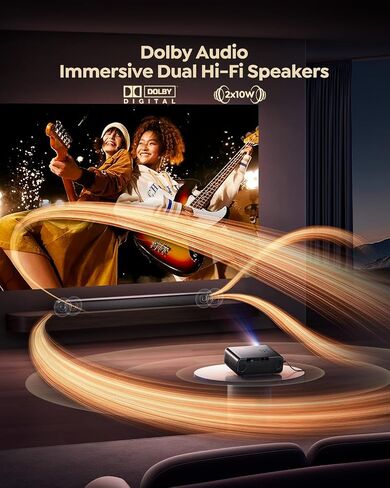 Smart Projector for Netflix with WiFi 6 and 2-Way Bluetooth Portable and Small, Native 1080P Auto Focus & Keystone Home Theater, Portable Movie Projecor in Kuwait