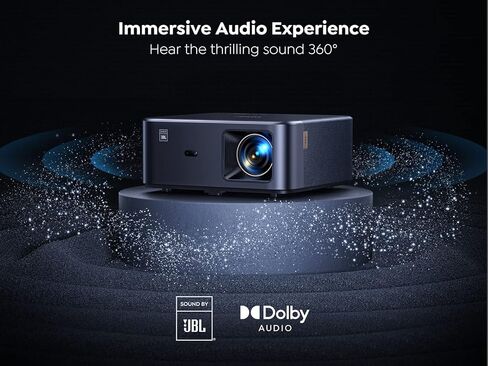 Projector 4K with Google TV ، Yaber K2S WiFi 6 Bluetooth Projector ، Sound by JBL ، Dolby Audio ، Auto Focus & Keystone ، Native 1080p 4K Projector Outdoor Movie Projector مع تطبيقات Netflix 7000+ (متجددة) in Saudi Arabia