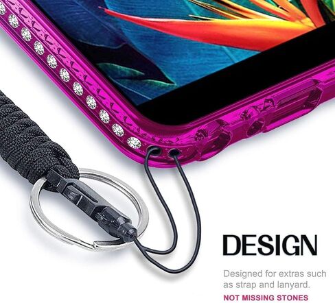 NGB مصمم لحالة iPhone 14 Plus ، الوردي/الأرجواني | بريق سائل البريق تغطية لطيف للنساء الفتيات الأطفال | مع حامي الشاشة الزجاجية المقسى وحامل الحلقة وحزام المعصم in Kuwait