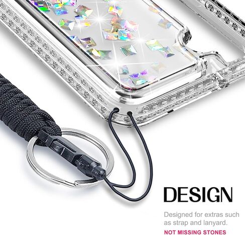 NGB Designed for iPhone 17e/16e Case, Cute Liquid Glitter Pink/Aqua | Tempered Glass Screen Protector, Ring Holder, and Wrist Strap Included in Saudi Arabia