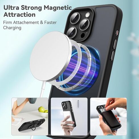 Magnetic for iPhone 16 Pro Case, Compatible with MagSafe, Military Grade Shockproof Anti-Scratch Slim Translucent Matte Phone Case for iPhone 16 Pro - Desert Gold in Saudi Arabia