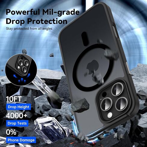 Magnetic for iPhone 16 Pro Case, Compatible with MagSafe, Military Grade Shockproof Anti-Scratch Slim Translucent Matte Phone Case for iPhone 16 Pro - Desert Gold in Saudi Arabia