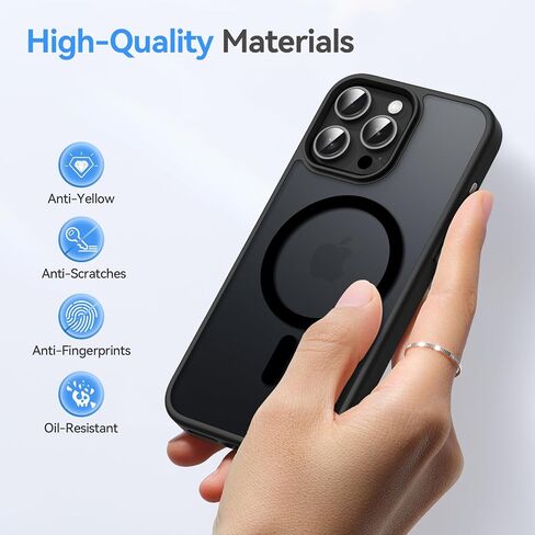 Magnetic for iPhone 16 Pro Case, Compatible with MagSafe, Military Grade Shockproof Anti-Scratch Slim Translucent Matte Phone Case for iPhone 16 Pro - Desert Gold in Saudi Arabia