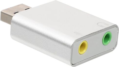 محول بطاقة الصوت الخارجي USB واجهة صوت سليبيو سليبيون مع سماعة رأس وجاك للميكروفون للبث المباشر لأغنية وأغنية فضية in Kuwait