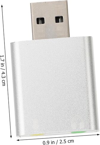 محول بطاقة الصوت الخارجي USB واجهة صوت سليبيو سليبيون مع سماعة رأس وجاك للميكروفون للبث المباشر لأغنية وأغنية فضية in Kuwait