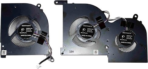 BestParts وحدة المعالجة المركزية + GPU استبدال مروحة التبريد الصامتة لـ MSI GS66 Stealth 10SD 10SE 10SF 10SFS 10SGS,10UE 10UG 10UH P/N: MS-16V1 MS-16V3 BS5005HS-U4Q BS5005HS-U4J 16V1-G-CW 16V1-G-CCW in Saudi Arabia
