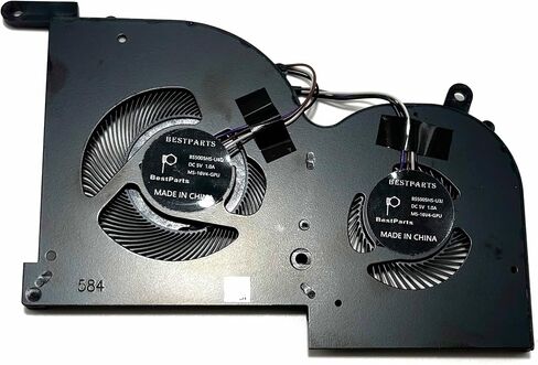 BestParts وحدة المعالجة المركزية + GPU استبدال مروحة التبريد الصامتة لـ MSI GS66 Stealth 10SD 10SE 10SF 10SFS 10SGS,10UE 10UG 10UH P/N: MS-16V1 MS-16V3 BS5005HS-U4Q BS5005HS-U4J 16V1-G-CW 16V1-G-CCW in Saudi Arabia