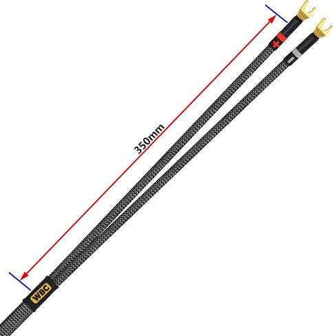 أفضل كابلات في العالم 10 أقدام في نهاية المطاف - 12 AWG - فائقة الكبلات من مكبرات الصوت Audiuphile Hifi مع سدادات Spade و Carbon Tweed سترة in Kuwait