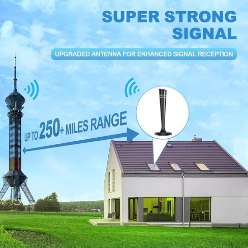 الهوائي التلفزيوني ، التلفزيون الرقمي الداخلي Aerial لاستقبال طويل المدى وجميع أجهزة التلفزيون الذكية HD Digital هوائيات 4K ، 1080 بكسل للقنوات المحلية in Saudi Arabia