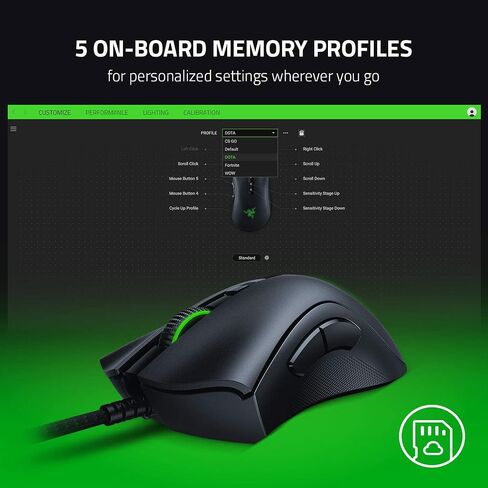 Razer Deathadder V2 Ergonomic Wired Gaming Mouse Mouse Chroma RGB Lighting (READED) in Kuwait