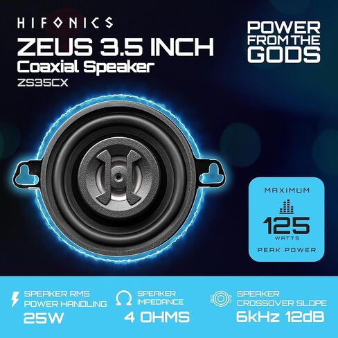 Hifonics ZS35CX Zeus 3.5" Coaxial Speaker ,BLACK in Saudi Arabia