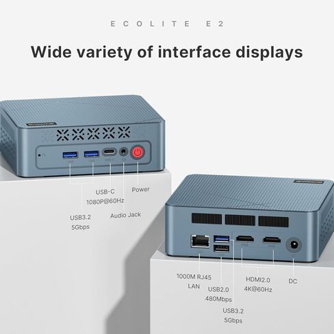 E2 Mini PC Ryzen 5 3550H, 16GB DDR4, 512GB SSD, Equipped 11 Pro Desktop Computers, WiFi 5 BT 5.2 in Kuwait