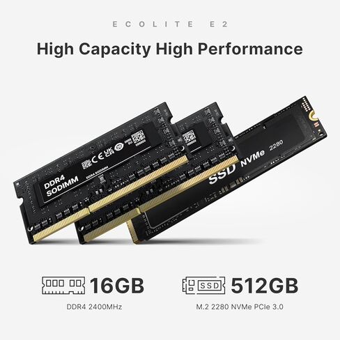 E2 Mini PC Ryzen 5 3550H, 16GB DDR4, 512GB SSD, Equipped 11 Pro Desktop Computers, WiFi 5 BT 5.2 in Kuwait