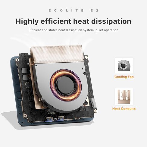 E2 Mini PC Ryzen 5 3550H, 16GB DDR4, 512GB SSD, Equipped 11 Pro Desktop Computers, WiFi 5 BT 5.2 in Kuwait