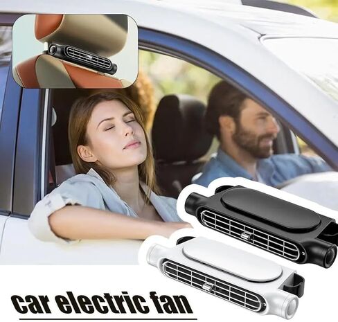 Car Fan Car Seat Fans with 3 Speeds, USB Powered Fan for Car, Car Fans That Blow Cold Air,for Backseat, Kids Car Exhaust Fan, Car Ac for Sedan SUV/Jeep/Truck (White) in Saudi Arabia