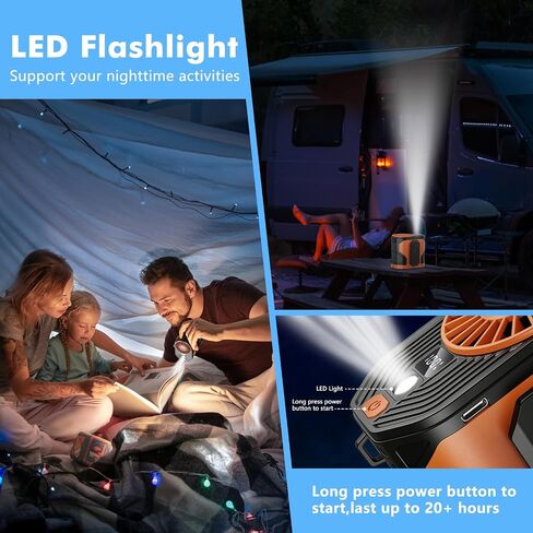 Personal Waist Fan, 10 Speeds Powerful Airflow, Hands-FreeHanging Neck Fan, Portable Rechargeablewith up to 24H+ of Working Time, Wearable Belt Fan for Camping, Outdoor, Jobsite in Saudi Arabia