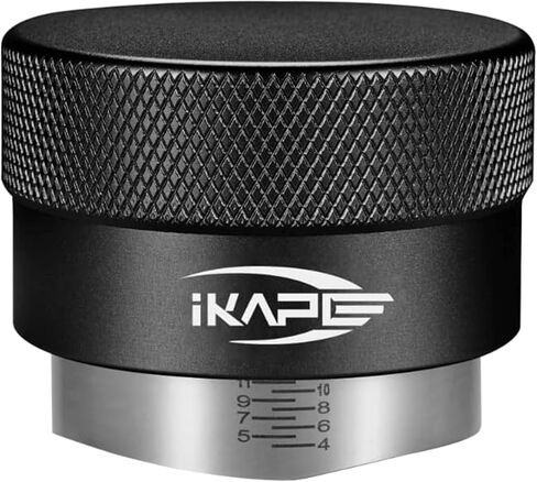 IKAPE Coffee Products, 53MM Coffee Distributor, Gravity Adaptive Espresso Distributor Fits All 53MM Espresso Portafilter, Compatible with 54MM Breville Bottomless Portafilter (Black) in Saudi Arabia