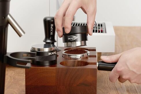IKAPE Coffee Products, 53MM Coffee Distributor, Gravity Adaptive Espresso Distributor Fits All 53MM Espresso Portafilter, Compatible with 54MM Breville Bottomless Portafilter (Black) in Saudi Arabia