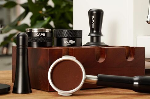 IKAPE Coffee Products, 53MM Coffee Distributor, Gravity Adaptive Espresso Distributor Fits All 53MM Espresso Portafilter, Compatible with 54MM Breville Bottomless Portafilter (Black) in Saudi Arabia