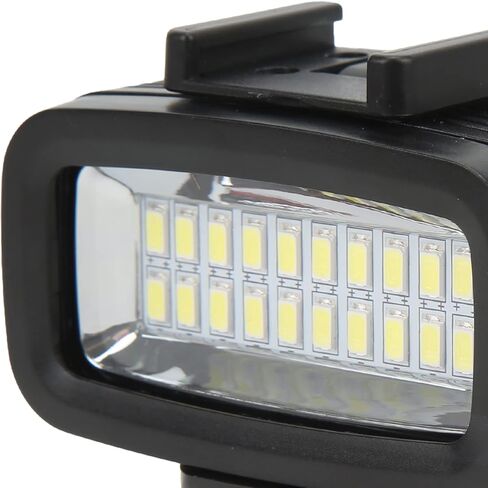 TBEST LED LED LED IPX8 40M الغوص العميق 700LM إضاءة وميض عالية السطوع من أجل OSMO ACTION ONEX2 ABS Metal 247G (Black) in Kuwait